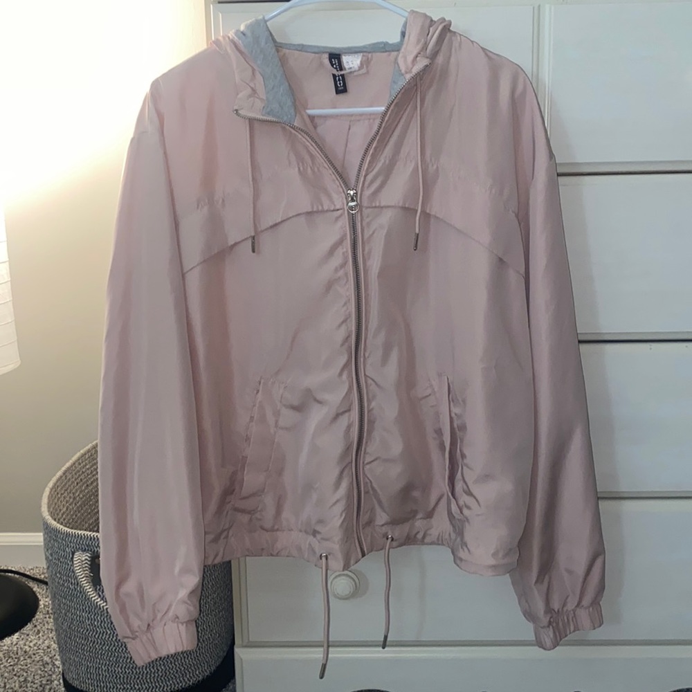 Light pink rain jacket